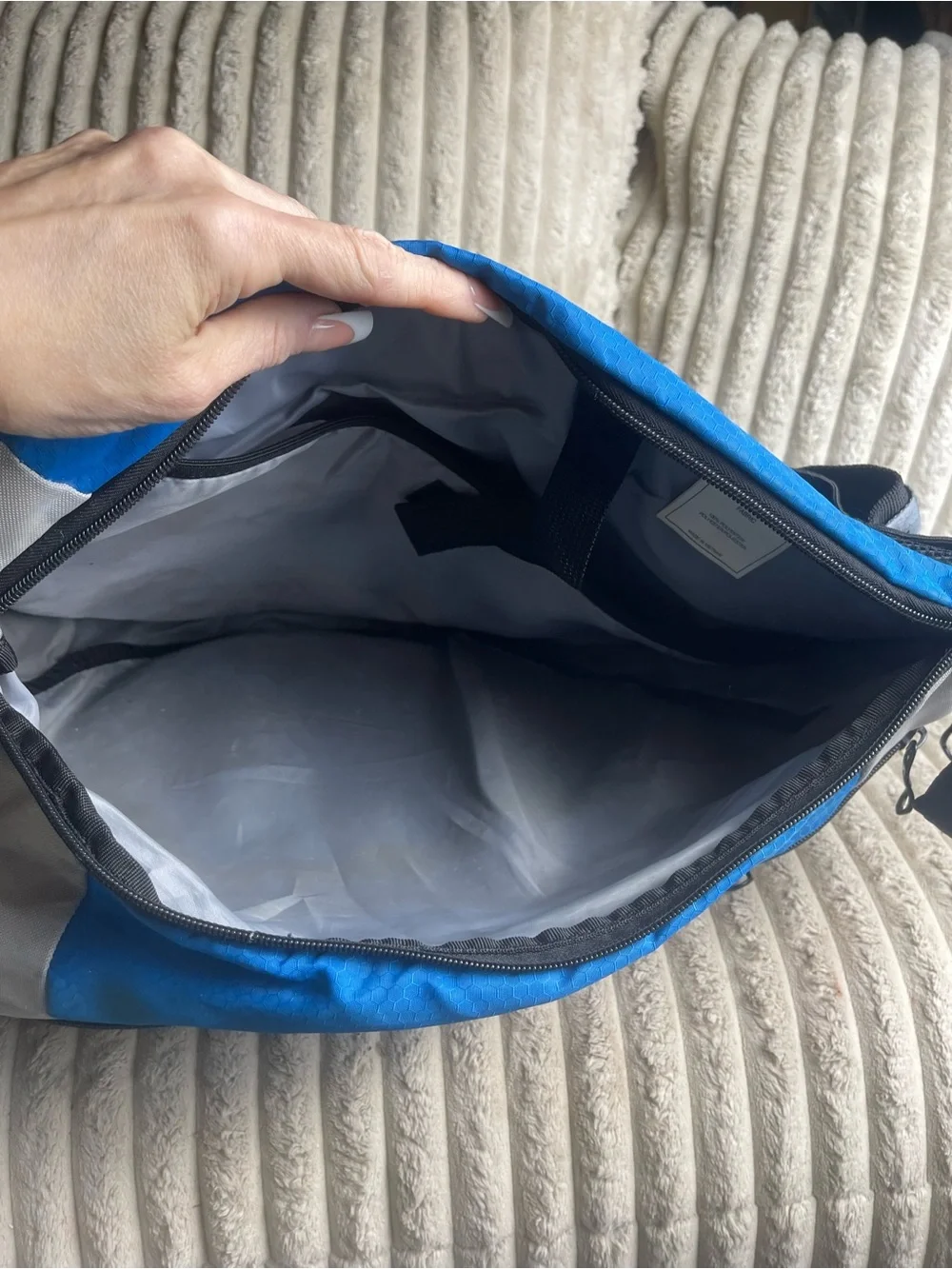 adidas Blue and Gray Men's Sling Belt Bag